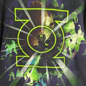 Green Lantern Black T-shirt Worn Logo